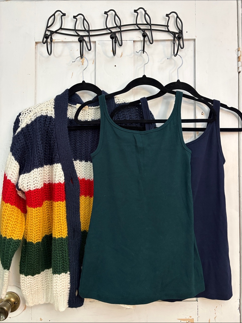 Striped cardigan & cami set